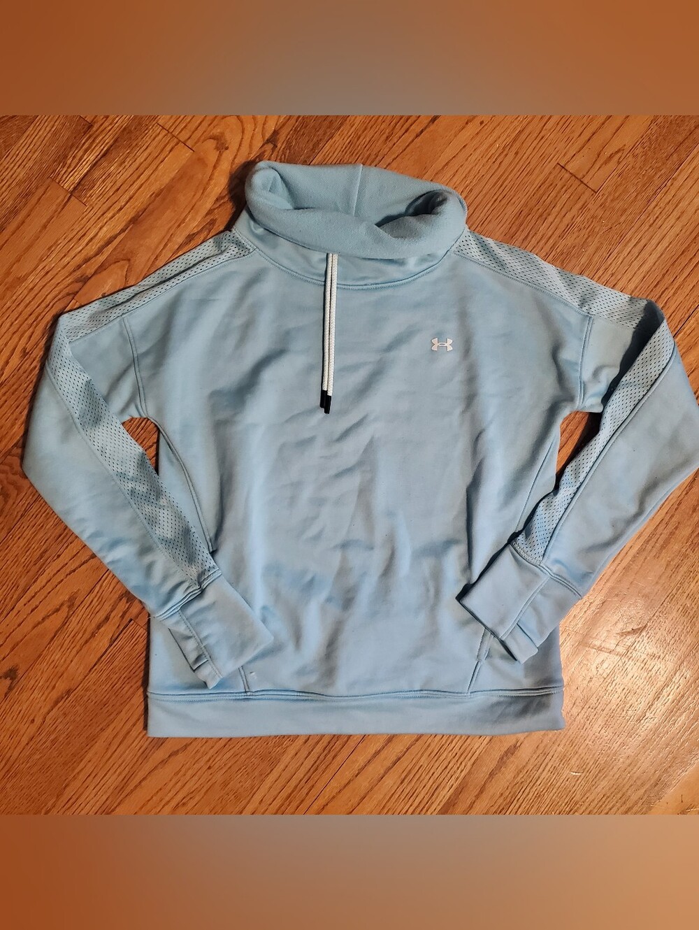 Under Armour Women's Featherweight Fleece Funnel Neck Sweatshirt Blue Size Small